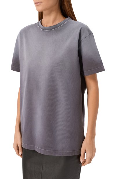 Хлопковая футболка MUGLER серого цвета по цене 41300 руб., арт. 26F3TS01286032, фото 3 Хлопковая футболка MUGLER, арт. 26F3TS01286032, фото 3
