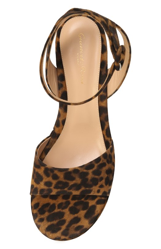 Замшевые босоножки Alma 85 Gianvito Rossi G32384.55RIC.CMDALLP Леопардовый  G32384.55RIC.CMDALLP Фото 6