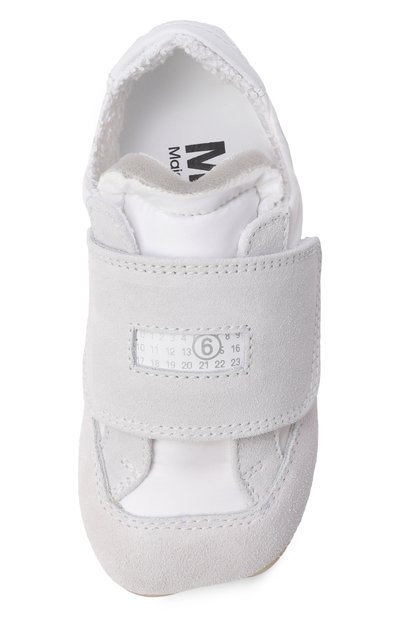 Комбинированные кеды MM6 светло-серого цвета по цене 26150 руб., арт. 82408/VAR1, фото 4 Комбинированные кеды MM6, арт. 82408/VAR1, фото 4