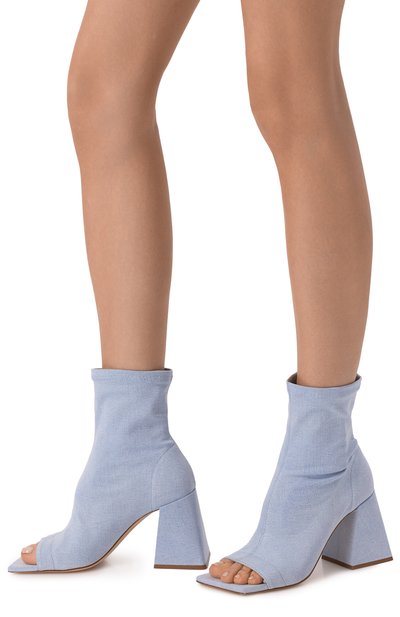 Текстильные ботильоны ming VIC MATIE голубого цвета по цене 45000 руб., арт. 1G3854D_G46G030515, фото 3 Текстильные ботильоны ming VIC MATIE, арт. 1G3854D_G46G030515, фото 3
