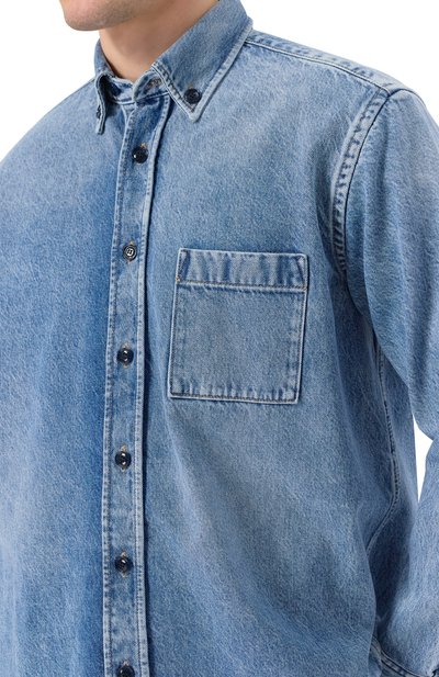 Джинсовая рубашка BOSS голубого цвета по цене 26950 руб., арт. 50534214, фото 5 Джинсовая рубашка BOSS, арт. 50534214, фото 5