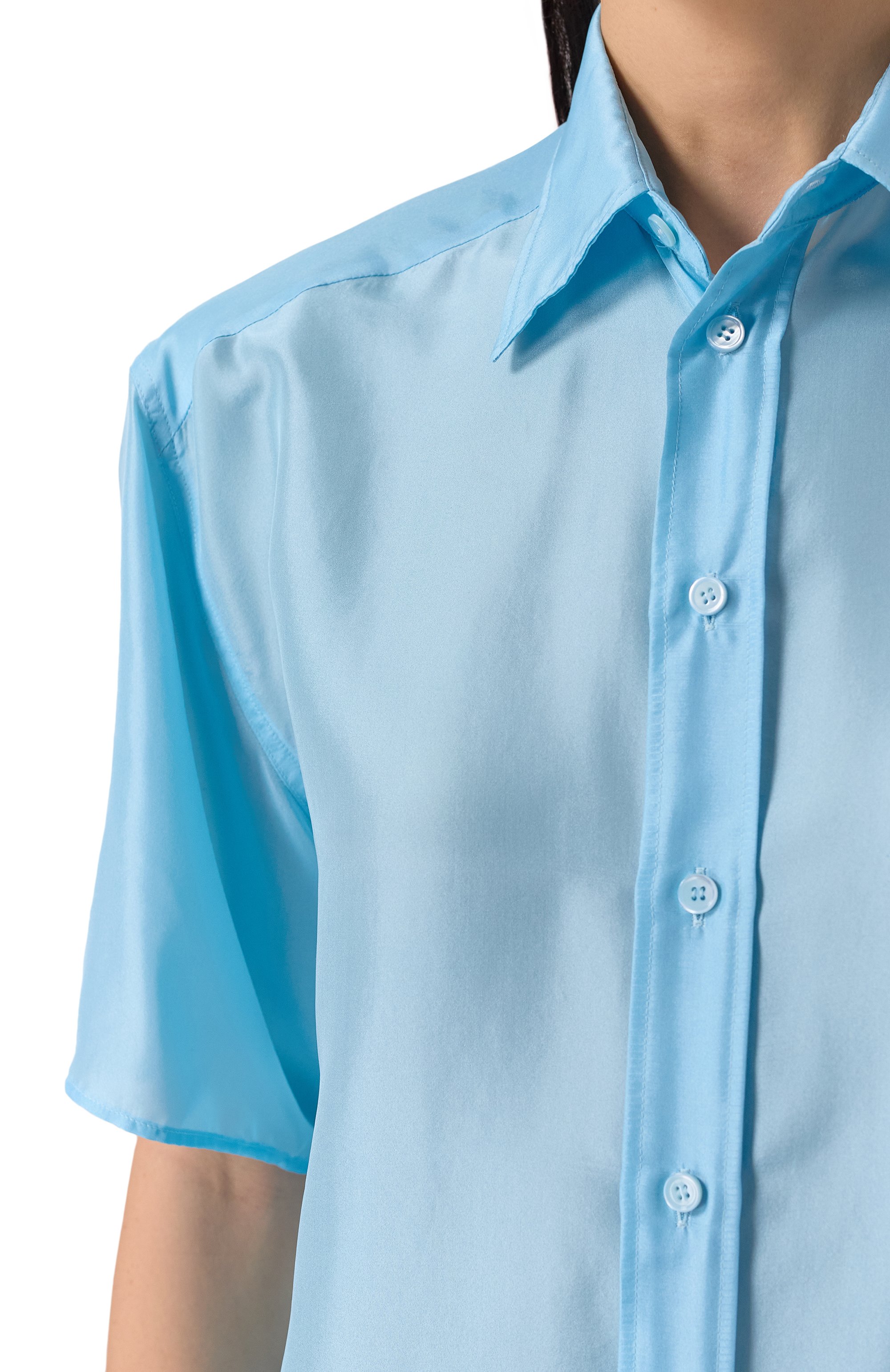 Шелковая рубашка MM6, арт. S52NF0013/M35244, фото 5