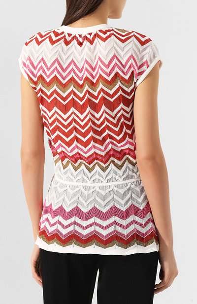 Топ из смеси хлопка и вискозы M MISSONI разноцветного цвета по цене 41150 руб., арт. 2DN00011/2K0008, фото 4 Топ из смеси хлопка и вискозы M MISSONI, арт. 2DN00011/2K0008, фото 4