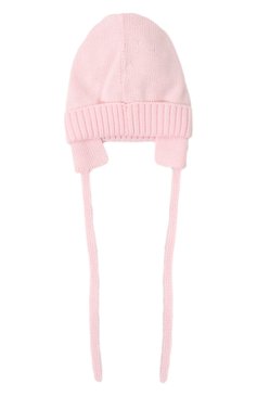 Детского шерстяная шапка CATYA розового цвета, арт. 327566/QJF | Фото 2 (Материал: Текстиль, Шерсть; Материал сплава: Проставлено; Нос: Не проставлено)