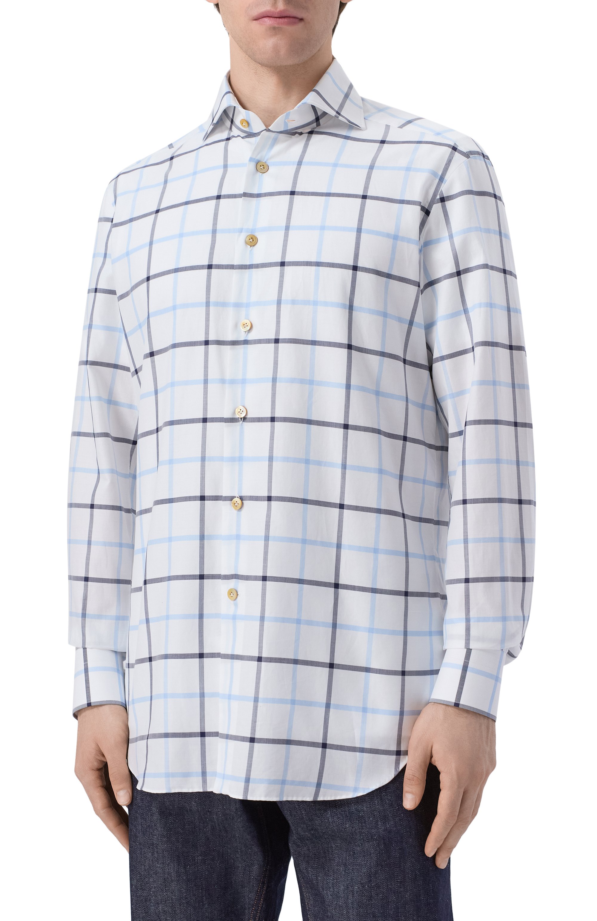 Хлопковая рубашка KITON, арт. UCCH09683, фото 3