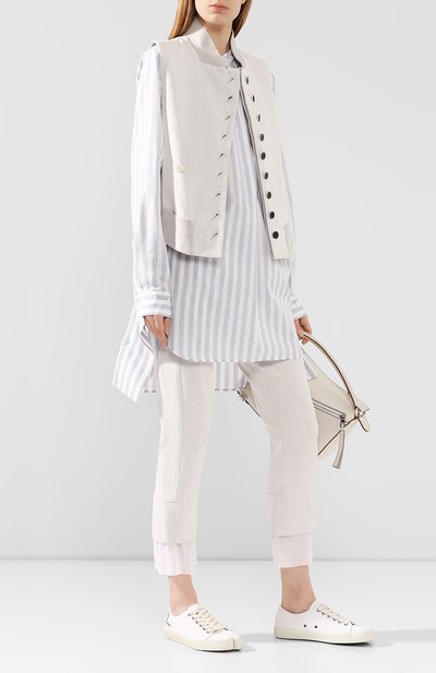 Хлопковая рубашка ANN DEMEULEMEESTER, арт. 2001-2008-P-123-001, фото 2