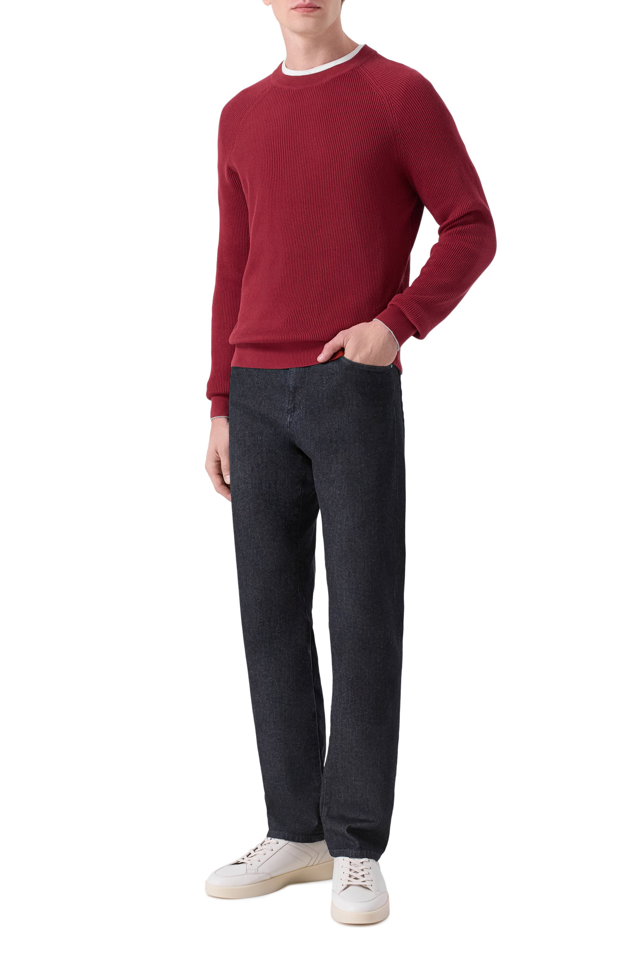 Хлопковый джемпер BRUNELLO CUCINELLI, арт. M29400100, фото 2