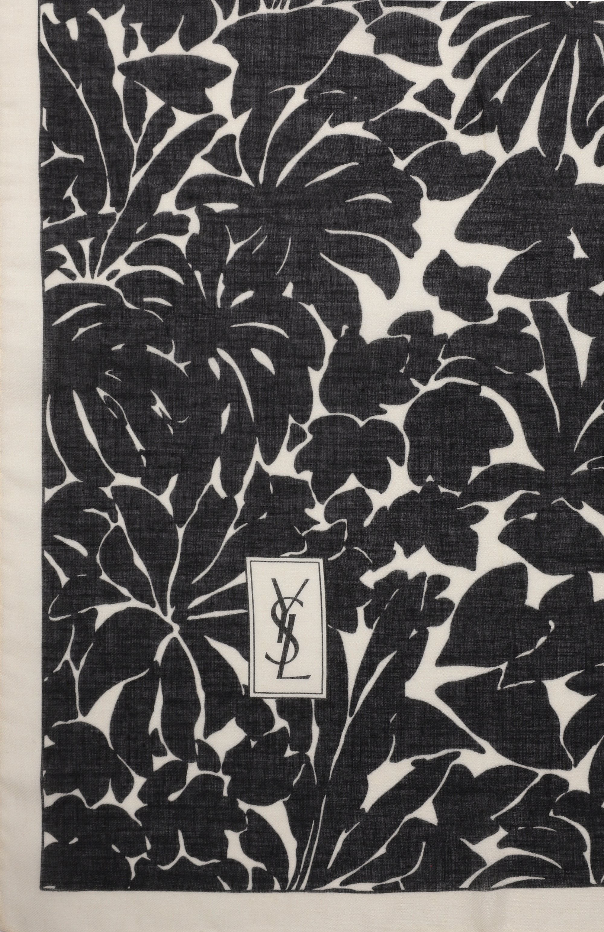 Шелковый палантин SAINT LAURENT, арт. 778612/3YP96, фото 4