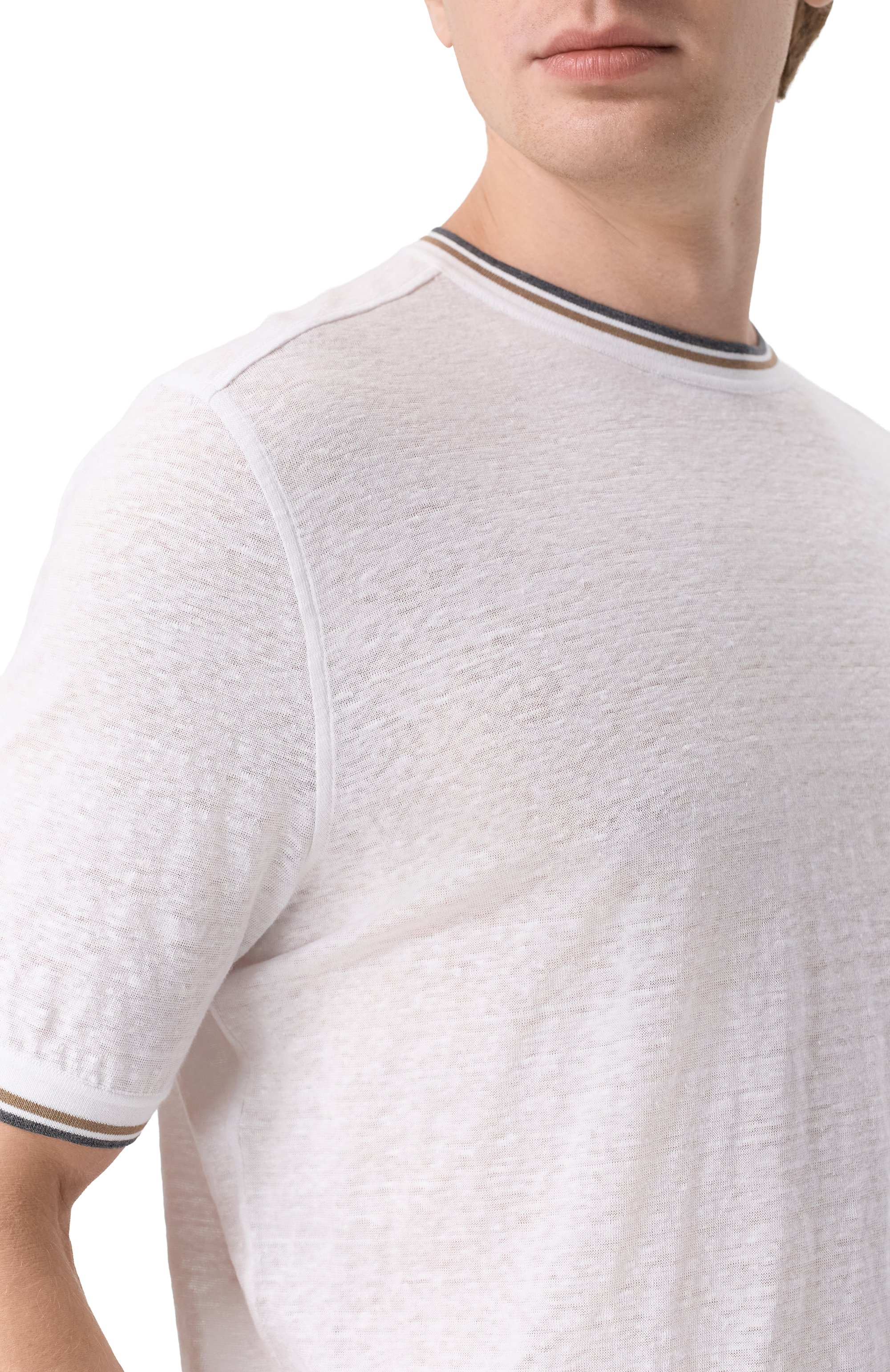 Льняная футболка STEFANO RICCI, арт. K919070G10/T26104, фото 5