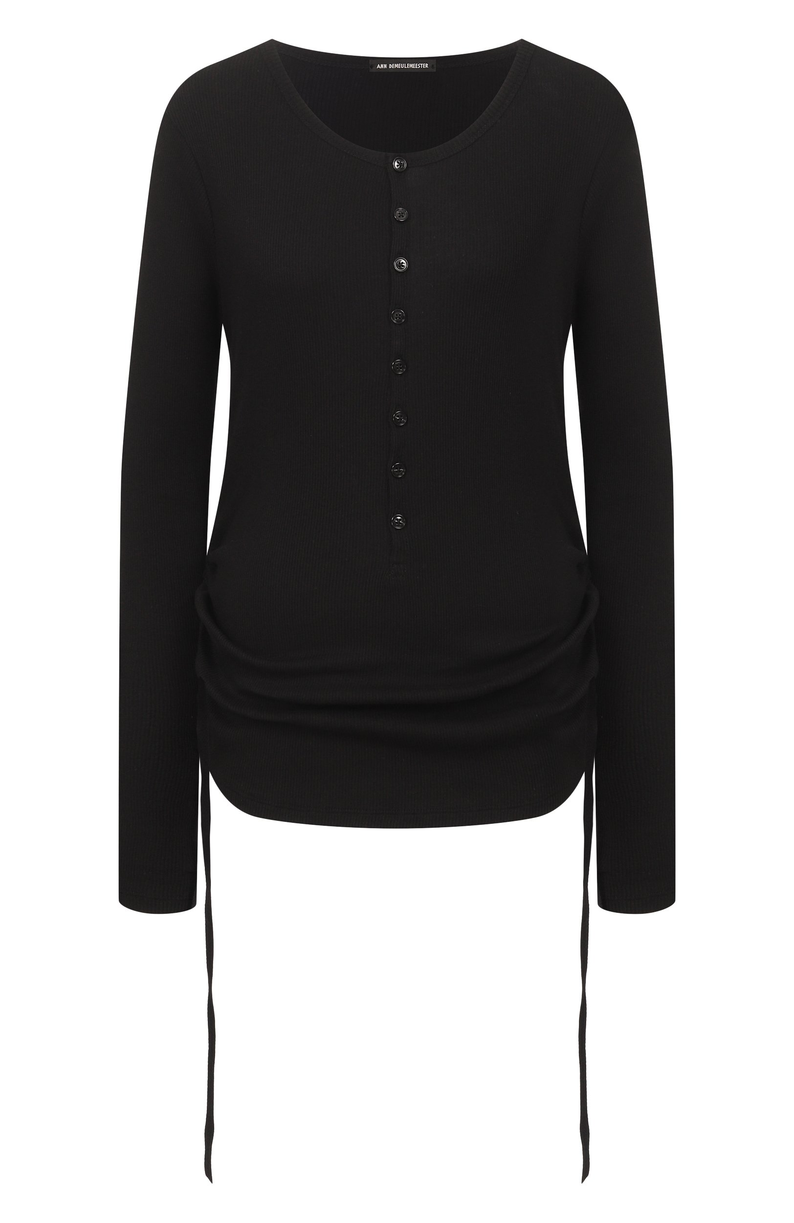 Хлопковый лонгслив-хенли ANN DEMEULEMEESTER, арт. B0014225/FA659, фото 1