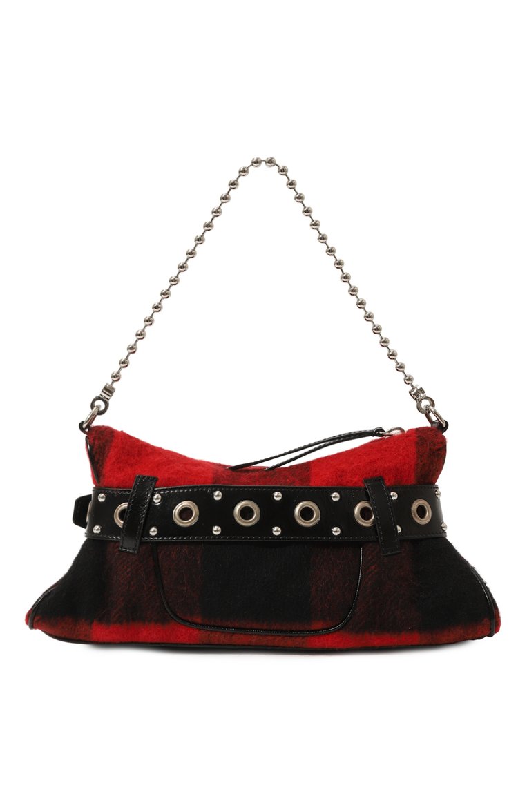 Женская сумка gothic DSQUARED2 красного цвета, арт. SDW0064/01WC0025 | Фото 6 (Размер: medium; Материал: Текстиль, Натуральная кожа)