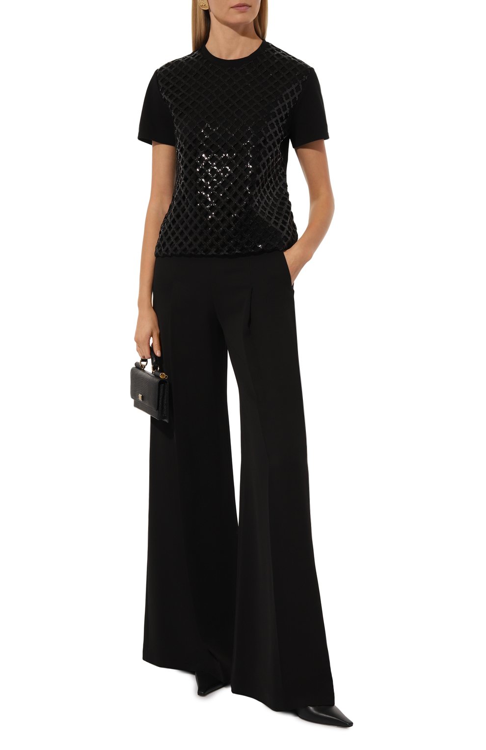 Футболка с отделкой пайетками GIAMBATTISTA VALLI, арт. 24FWPVLE40J2-J1JSN, фото 2