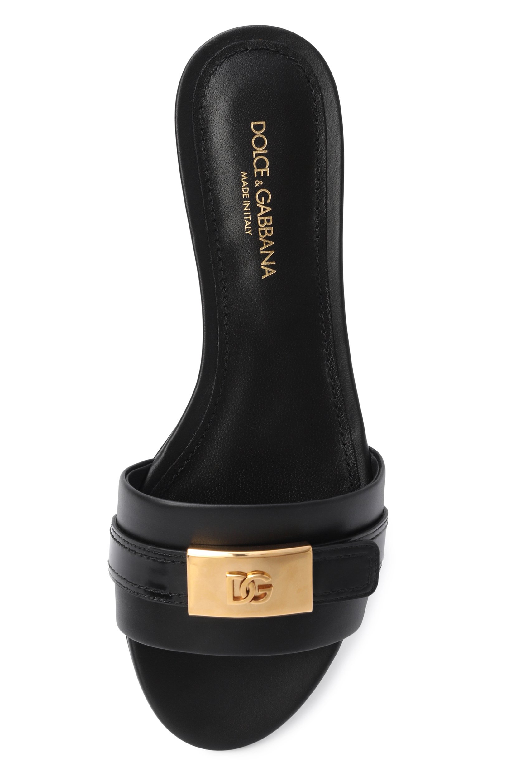 Кожаные шлепанцы bianca DOLCE & GABBANA, арт. CQ0731/A3S70, фото 6