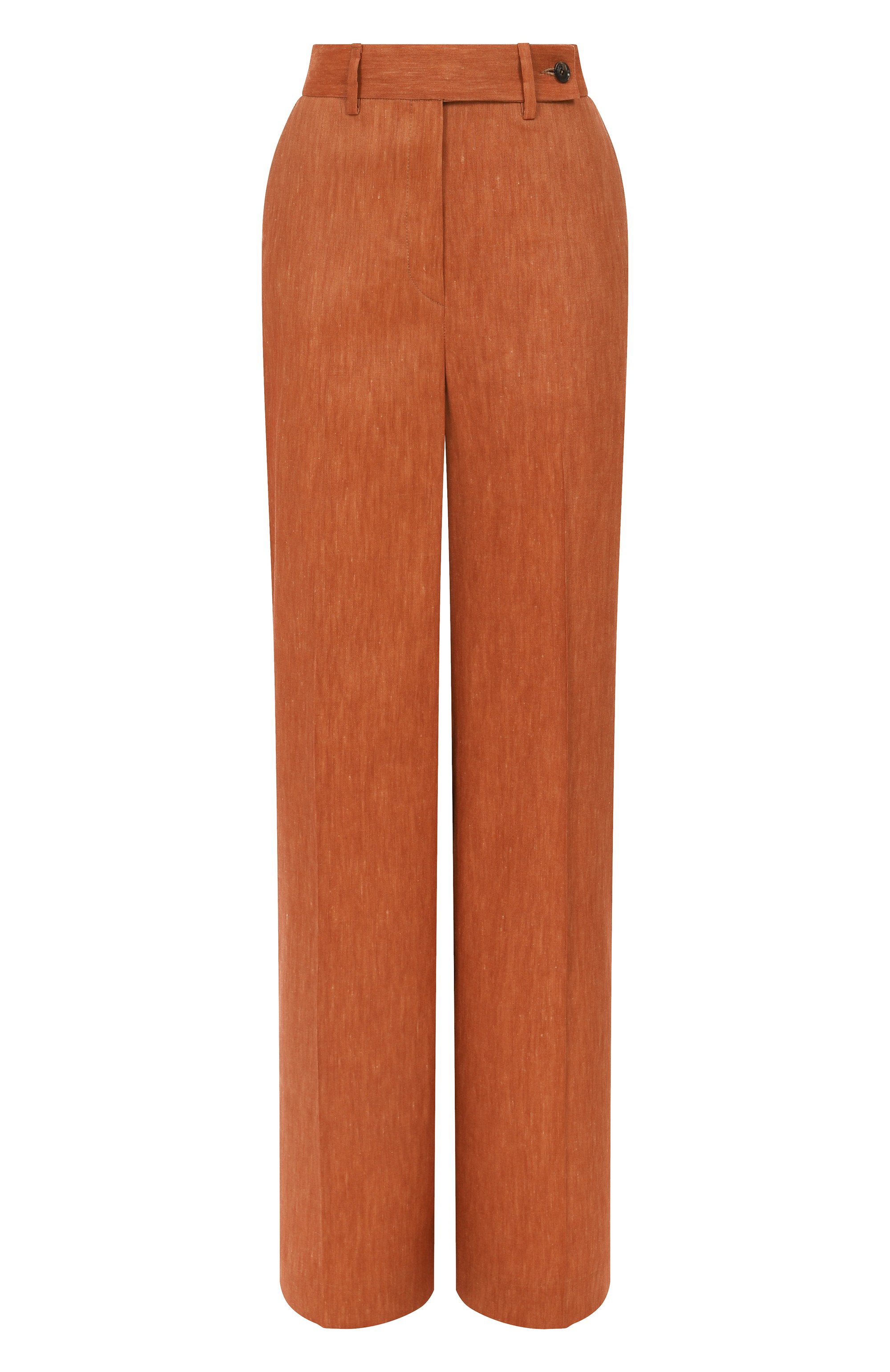 Брюки изо льна и шерсти KITON оранжевого цвета по цене 163500 руб., арт. D48109K0919E03, фото 1 Брюки изо льна и шерсти KITON, арт. D48109K0919E03, фото 1
