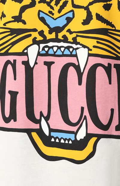 Хлопковая футболка GUCCI белого цвета по цене 28050 руб., арт. 492347/XJARG, фото 5 Хлопковая футболка GUCCI, арт. 492347/XJARG, фото 5
