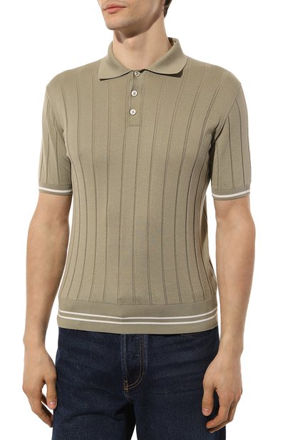 Хлопковое поло FIORONI хаки цвета по цене 66900 руб., арт. MKF26261C1, фото 3 Хлопковое поло FIORONI, арт. MKF26261C1, фото 3