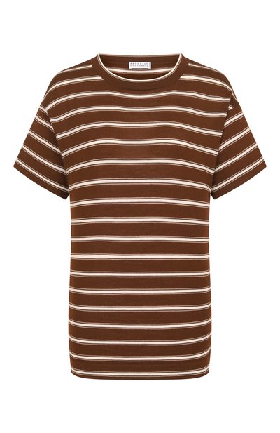 Женская футболка из шерсти и кашемира BRUNELLO CUCINELLI, арт. M14854100