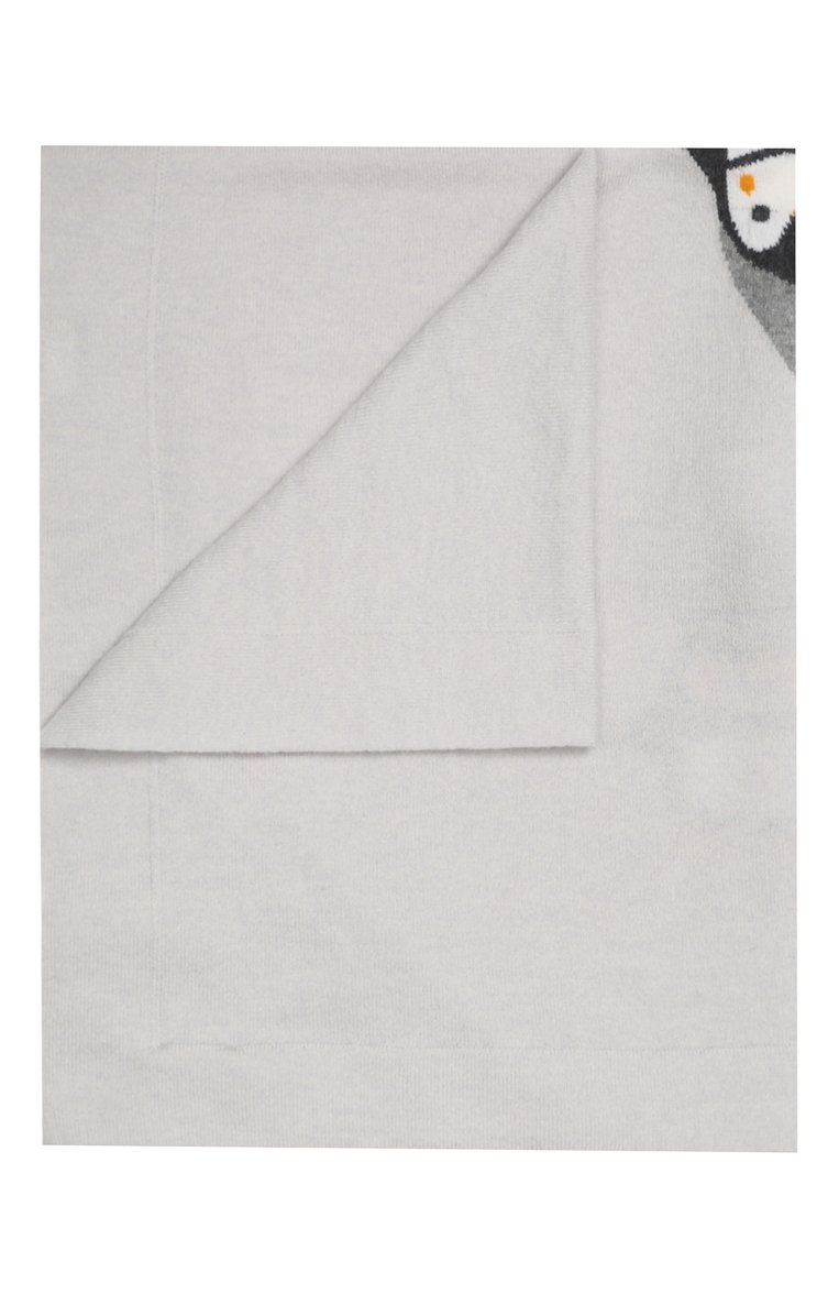 Детского одеяло из шерсти и кашемира BABY T серого цвета, арт. 19AI142C0 | Фото 1 (Материал: Текстиль, Шерсть; Материал сплава: Проставлено, Проверено; Нос: Не проставлено; Статус проверки: Проверено, Проверена категория)