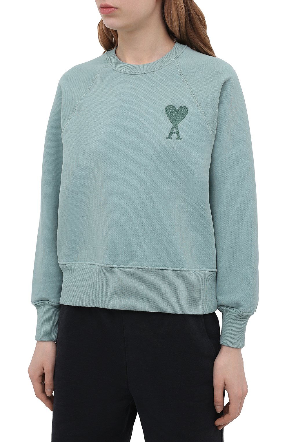 Хлопковый свитшот AMI, арт. E21FJ028.747, фото 3