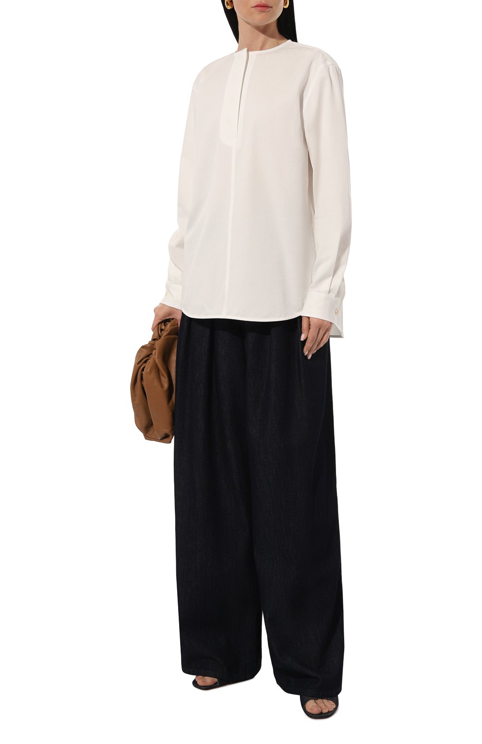 Хлопковая блузка TOTEME, арт. 242-WRT1434-FB0103, фото 2