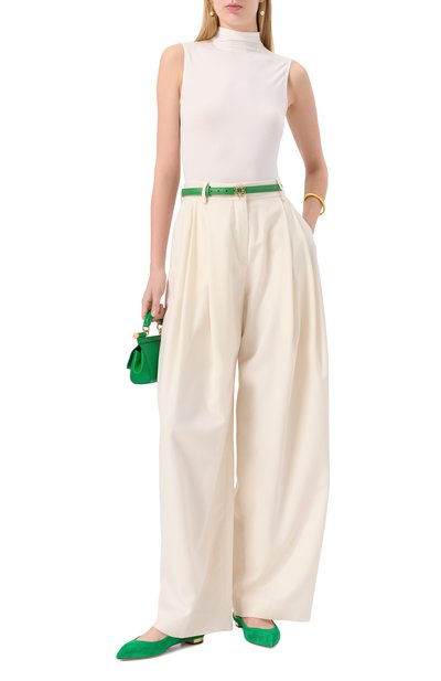 Замшевые балетки bow tie AQUAZZURA, арт. DENFLAB0-SUE-000, фото 2