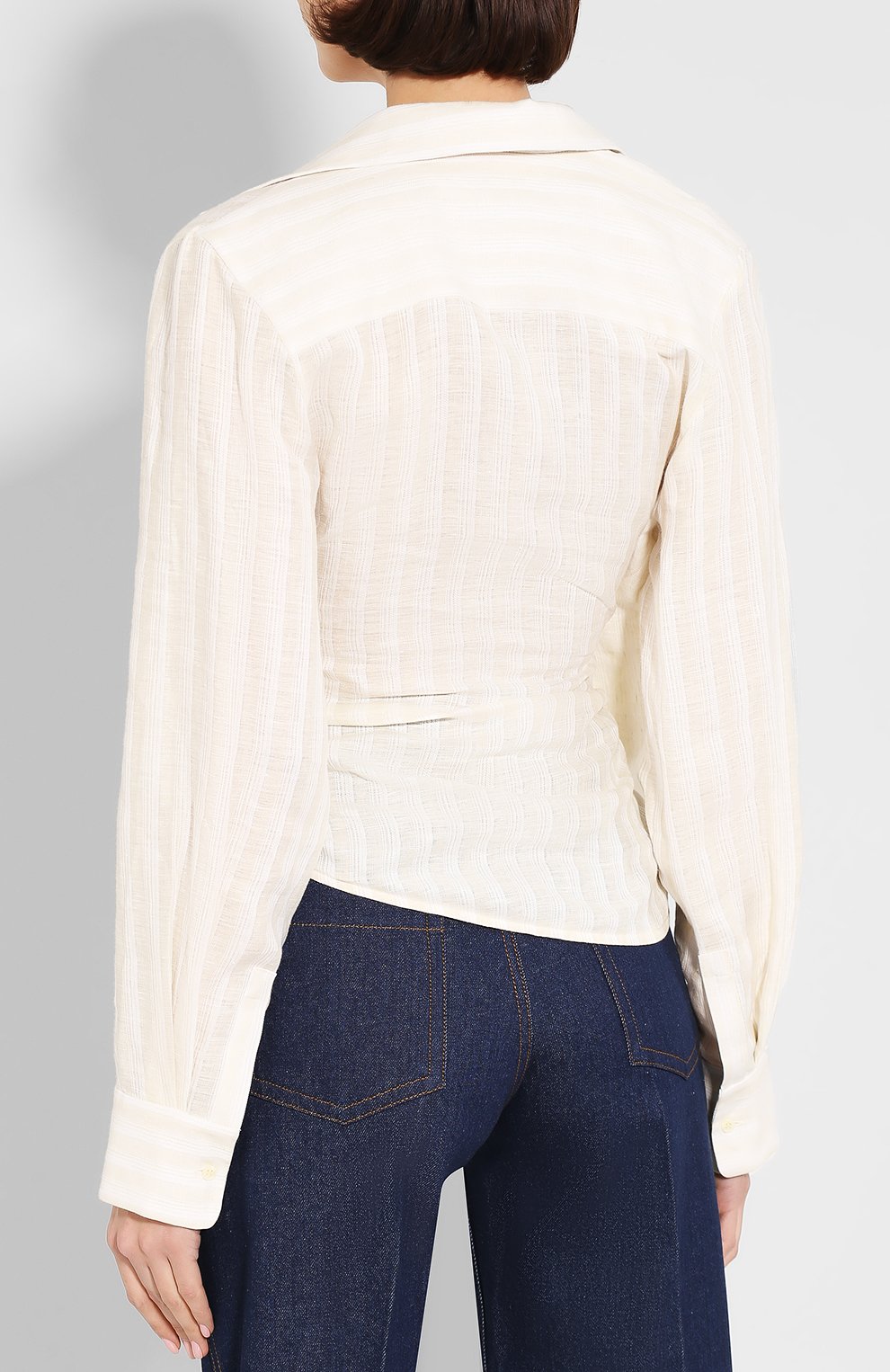 Льняная блузка JACQUEMUS, арт. 194SH05/28111, фото 4