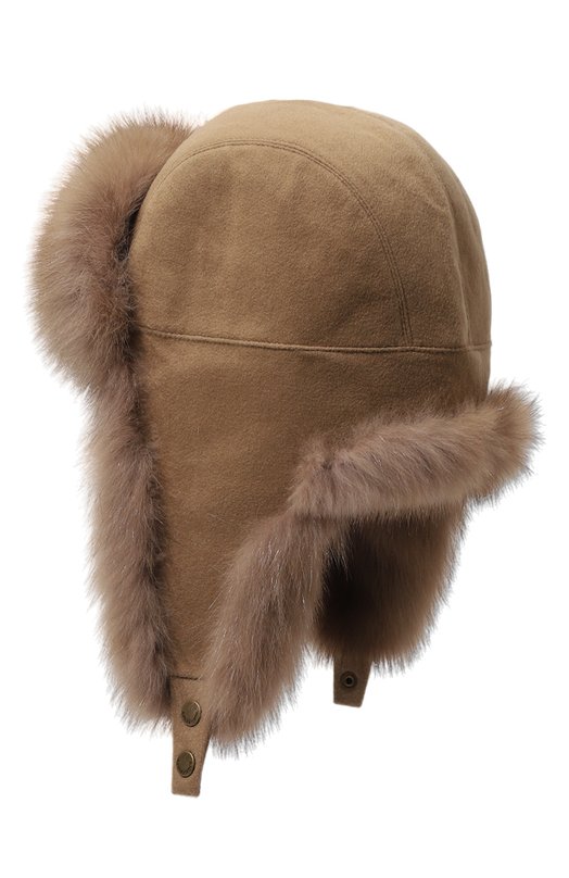 Шапка-ушанка с отделкой из соболя VICTORIA KUSENKOVA 339103605159 Коричневый  339103605159 Фото 2
