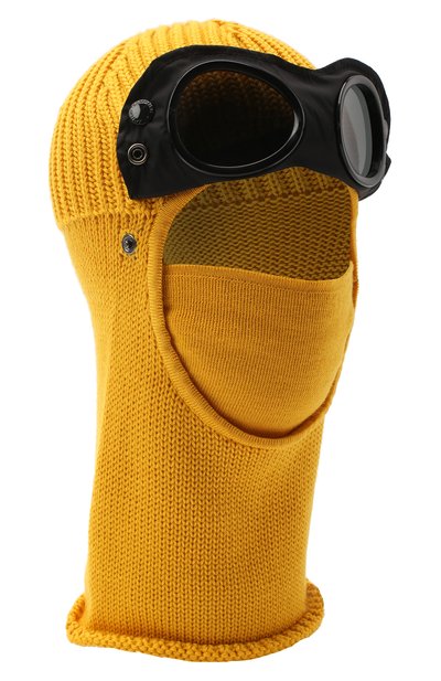 Шерстяная шапка-балаклава C.P. COMPANY желтого цвета по цене 21050 руб., арт. 09CMAC238A-005509A, фото 4 Шерстяная шапка-балаклава C.P. COMPANY, арт. 09CMAC238A-005509A, фото 4