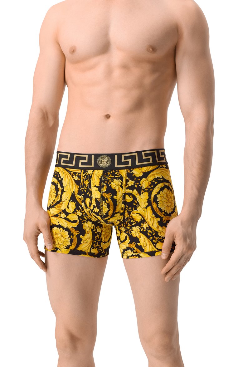 Мужские хлопковые боксеры VERSACE черного цвета, арт. 1001384/1A11188 | Фото 2 (Нос: Не проставлено; Кросс-КТ: бельё; Трусы М: Боксеры; Мужское Кросс-КТ: Трусы; Материал внешний: Хлопок)