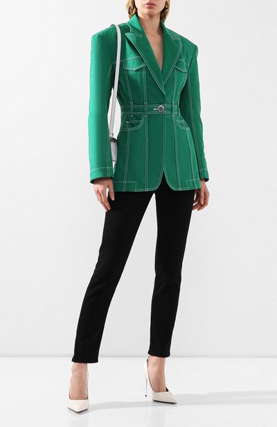 Джинсовый жакет BALMAIN зеленого цвета по цене 199500 руб., арт. TF07315/D022, фото 2 Джинсовый жакет BALMAIN, арт. TF07315/D022, фото 2