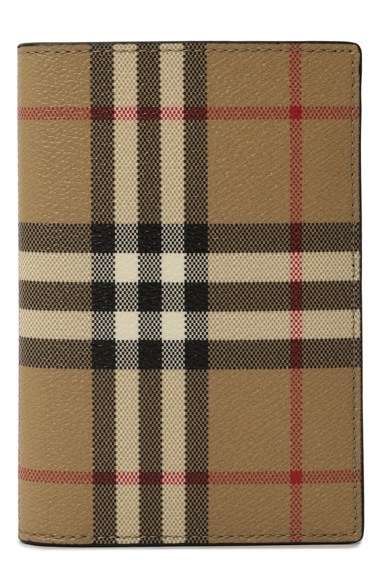 Мужской обложка для паспорта BURBERRY бежевого цвета, арт. 8084173 | Фото 1 (Нос: Не проставлено; Кросс-КТ: обложки и футляры; Материал: Синтетический материал)