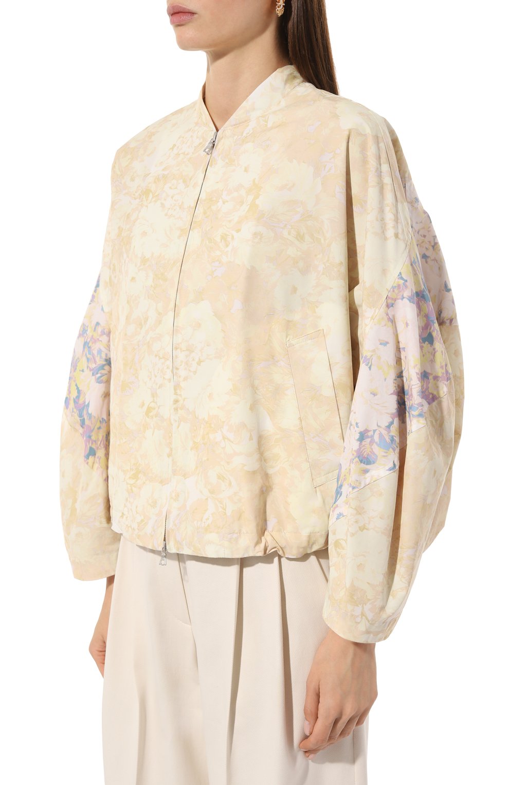 Бомбер DRIES VAN NOTEN кремового цвета по цене 104500 руб., арт. 231-010507-6044, фото 3 Бомбер DRIES VAN NOTEN, арт. 231-010507-6044, фото 3