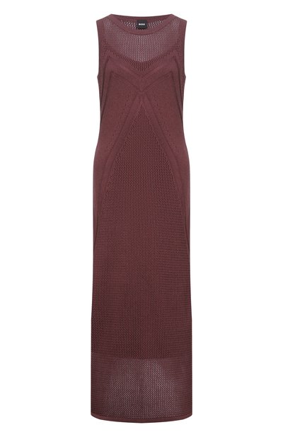 Женское платье из вискозы и хлопка BOSS, арт. 50557603