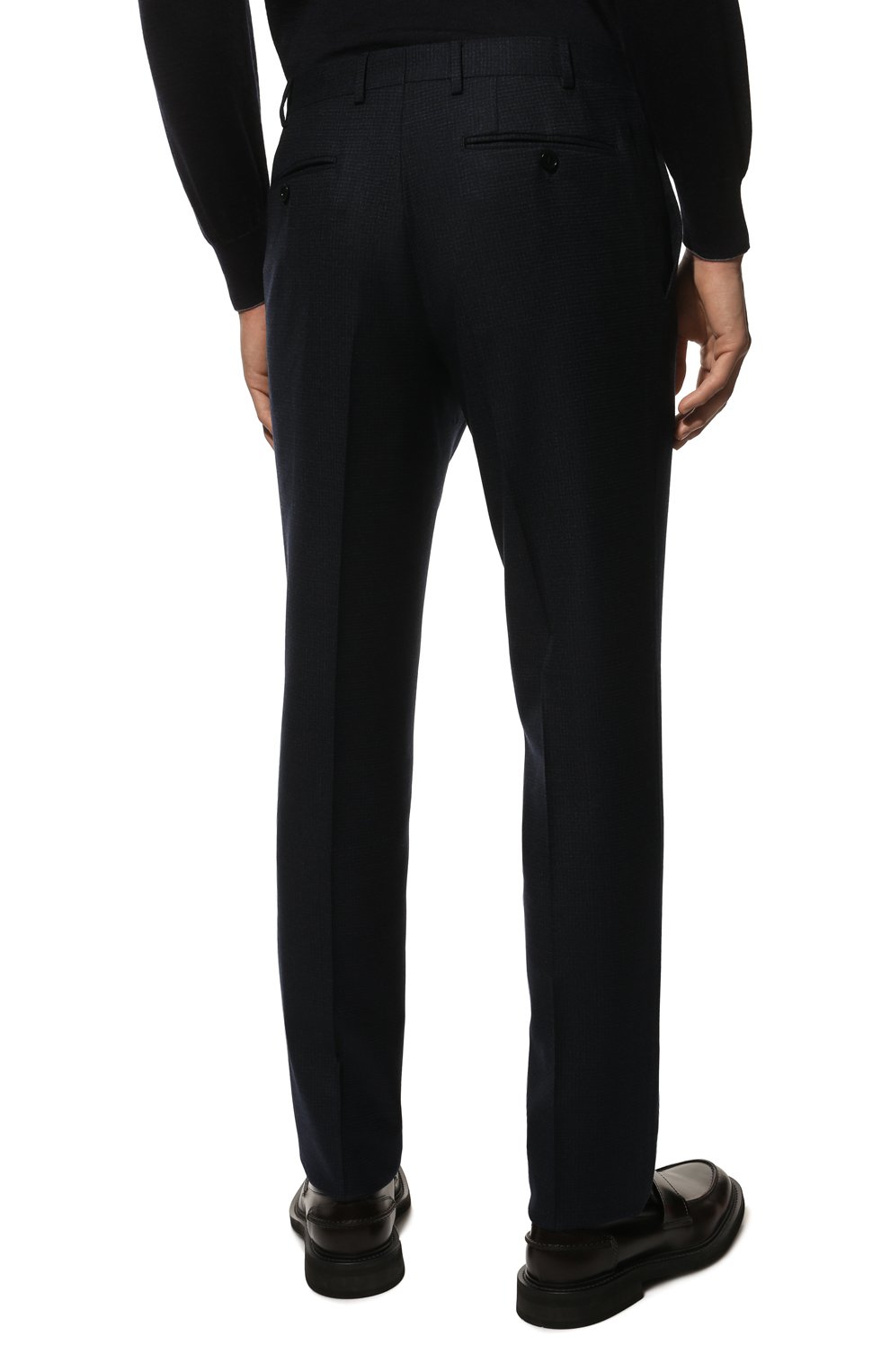 Шерстяные брюки CANALI темно-синего цвета по цене 49800 руб., арт. 71019/BF03994, фото 4 Шерстяные брюки CANALI, арт. 71019/BF03994, фото 4