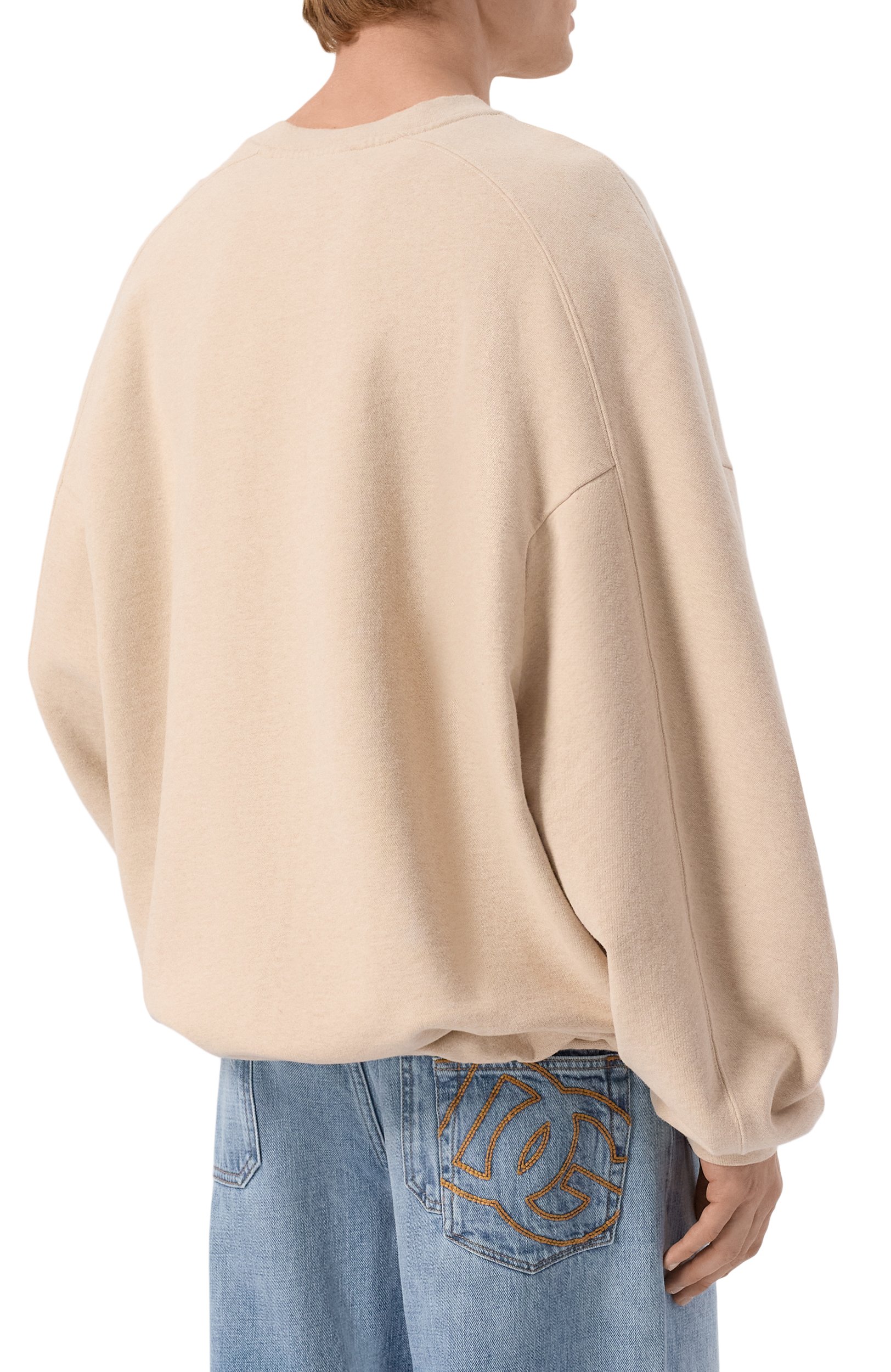 Хлопковый свитшот JACQUEMUS бежевого цвета по цене 57150 руб., арт. 26HSSU00215/AJ00325, фото 4 Хлопковый свитшот JACQUEMUS, арт. 26HSSU00215/AJ00325, фото 4