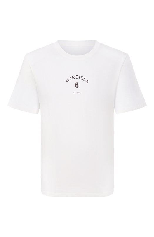 Хлопковая футболка MM6 SH2GC0038/M20048 Белый SH2GC0038/M20048