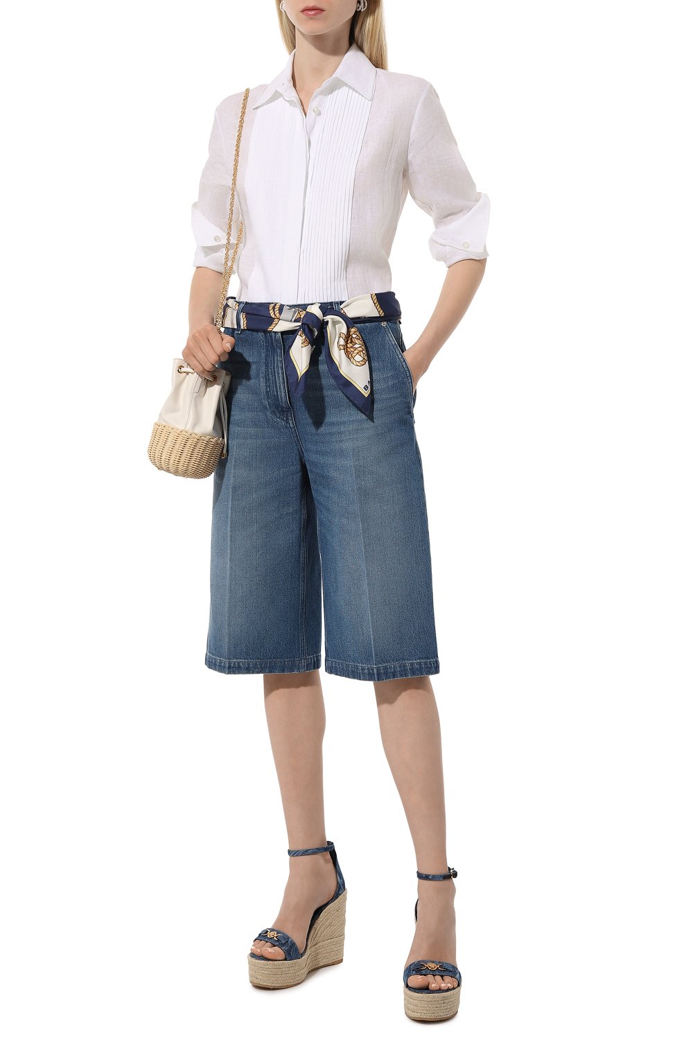 Джинсовые шорты VERSACE, арт. 1011776/1A10023, фото 2