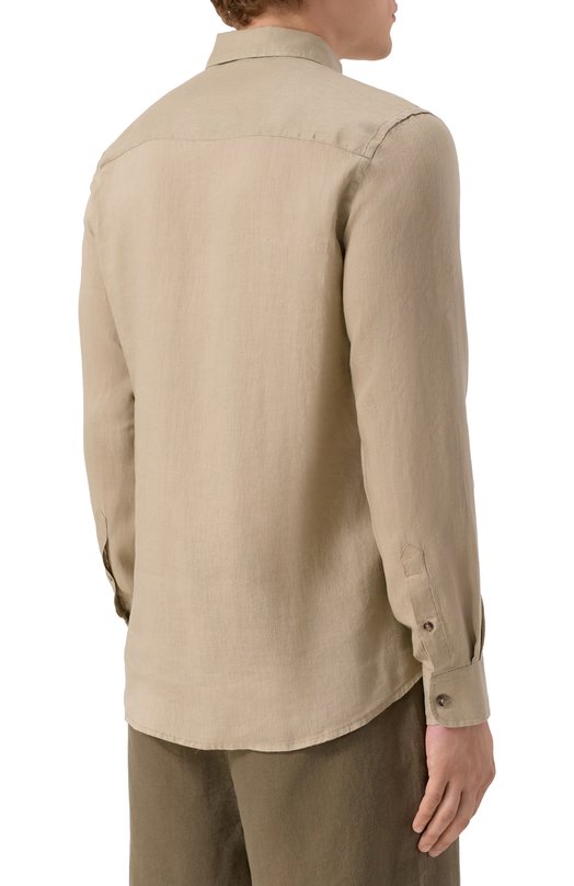 Льняная рубашка Aeronautica Militare CA1239CT3089 Бежевый  CA1239CT3089 Фото 4