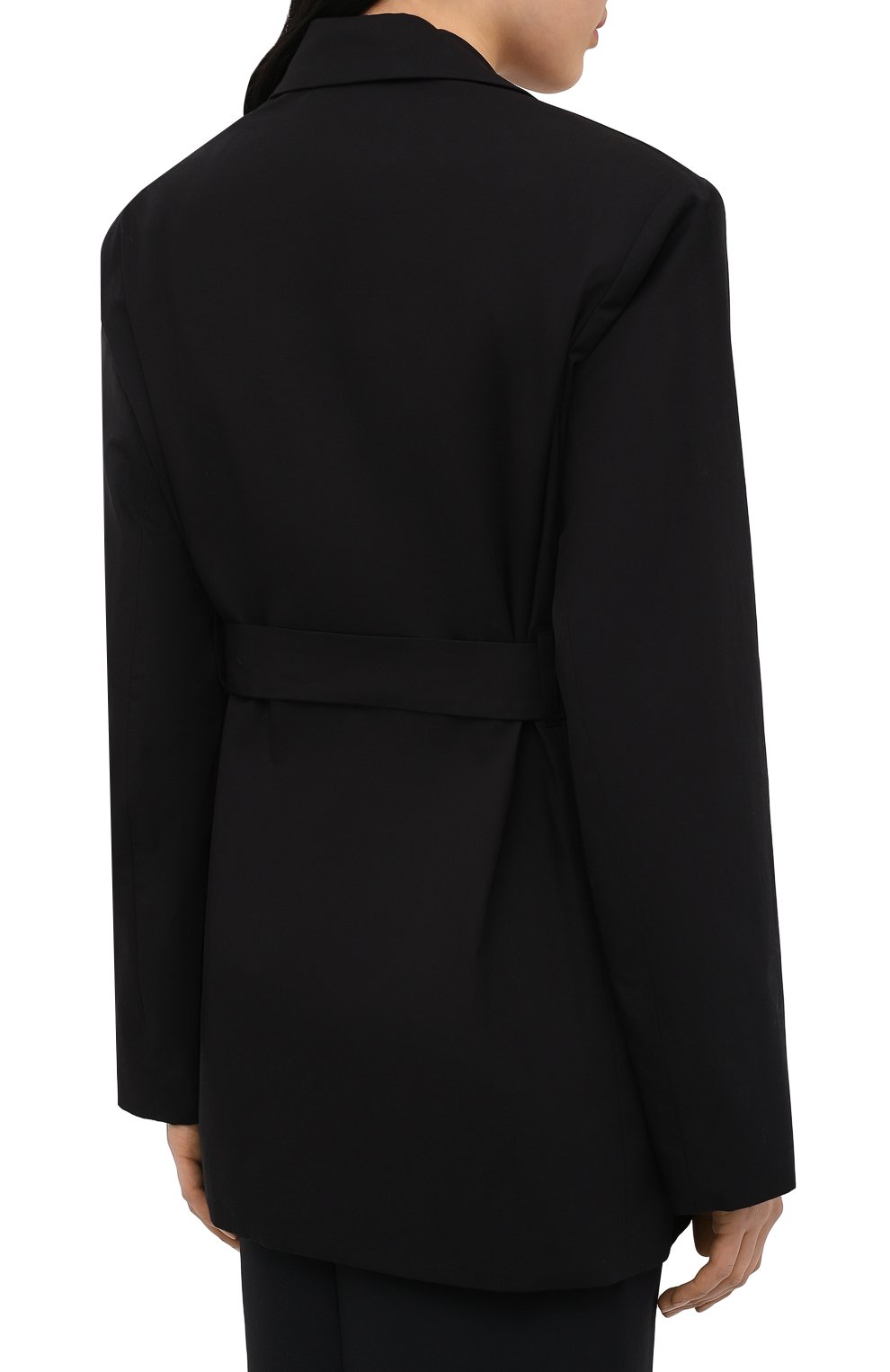 Хлопковый жакет DRIES VAN NOTEN черного цвета по цене 99500 руб., арт. 211-10439-2017, фото 4 Хлопковый жакет DRIES VAN NOTEN, арт. 211-10439-2017, фото 4