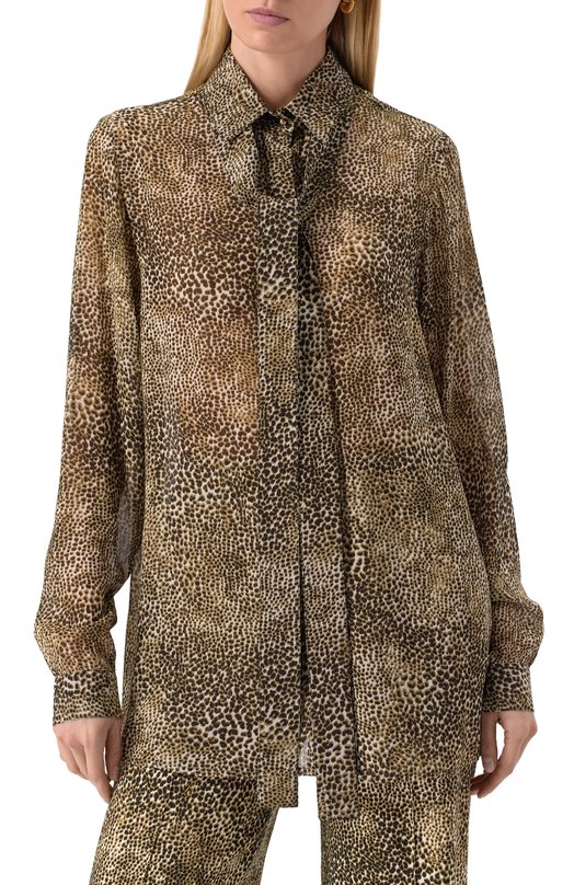 Блузка из вискозы Elie Saab SH000PS25/SI001 Леопардовый  SH000PS25/SI001 Фото 3