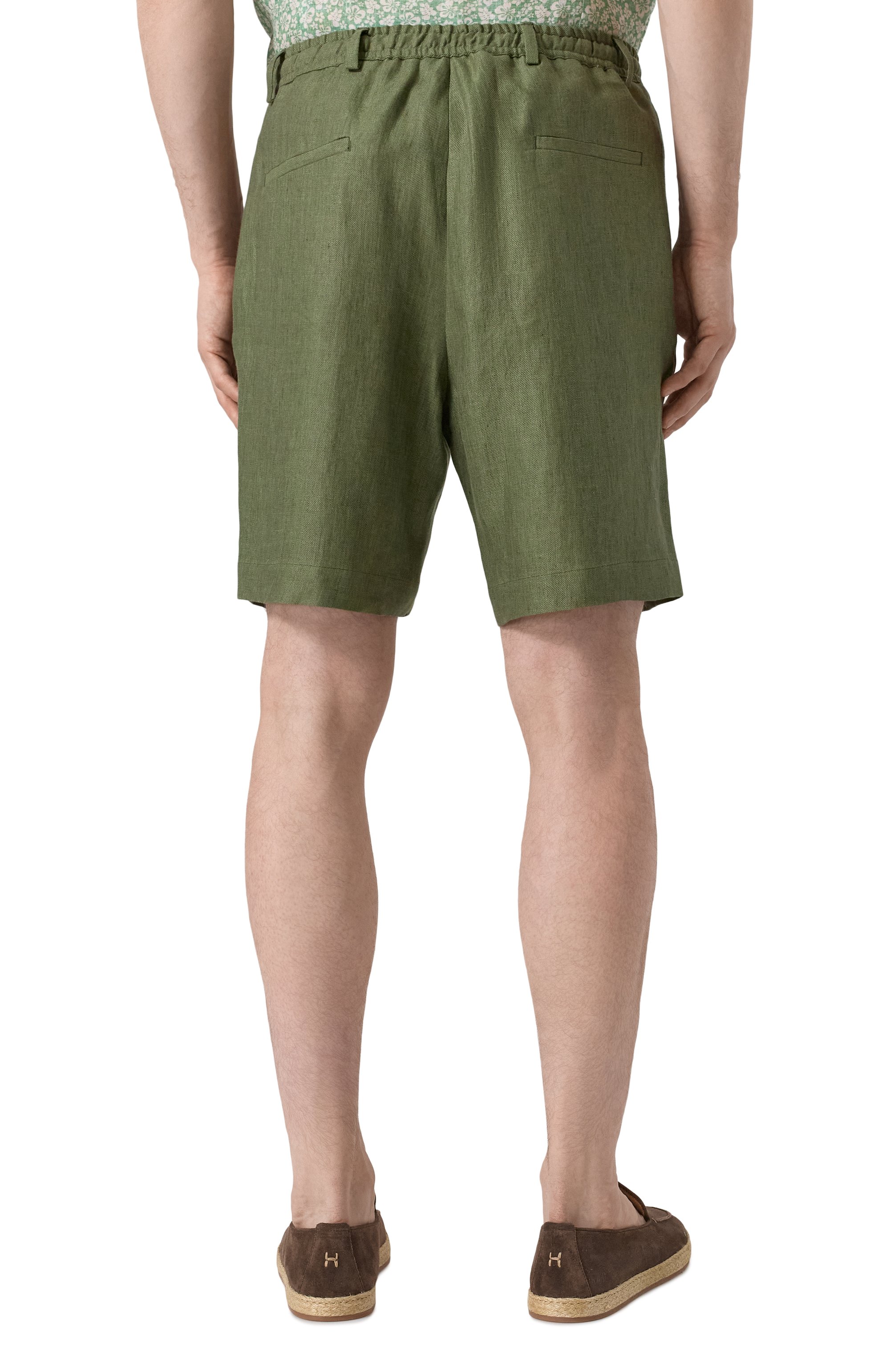 Льняные шорты FEFE` зеленого цвета по цене 27850 руб., арт. BERMUDA LINEN C0ULISSE/BERL502.61, фото 4 Льняные шорты FEFE`, арт. BERMUDA LINEN C0ULISSE/BERL502.61, фото 4