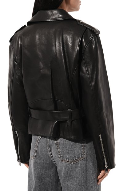 Кожаная куртка JACOB LEE черного цвета по цене 281500 руб., арт. WLJ0324B, фото 4 Кожаная куртка JACOB LEE, арт. WLJ0324B, фото 4