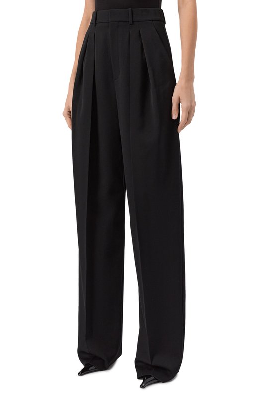Шерстяные брюки Saint Laurent 824389/Y7E63 Чёрный  824389/Y7E63 Фото 3