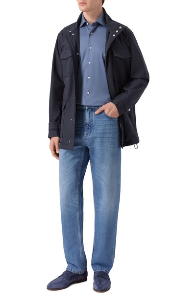 Мужская хлопковая рубашка MVST, арт. SLIM/GABRIELLE/R0UND/1628-JERSEY (INTERL0CK)