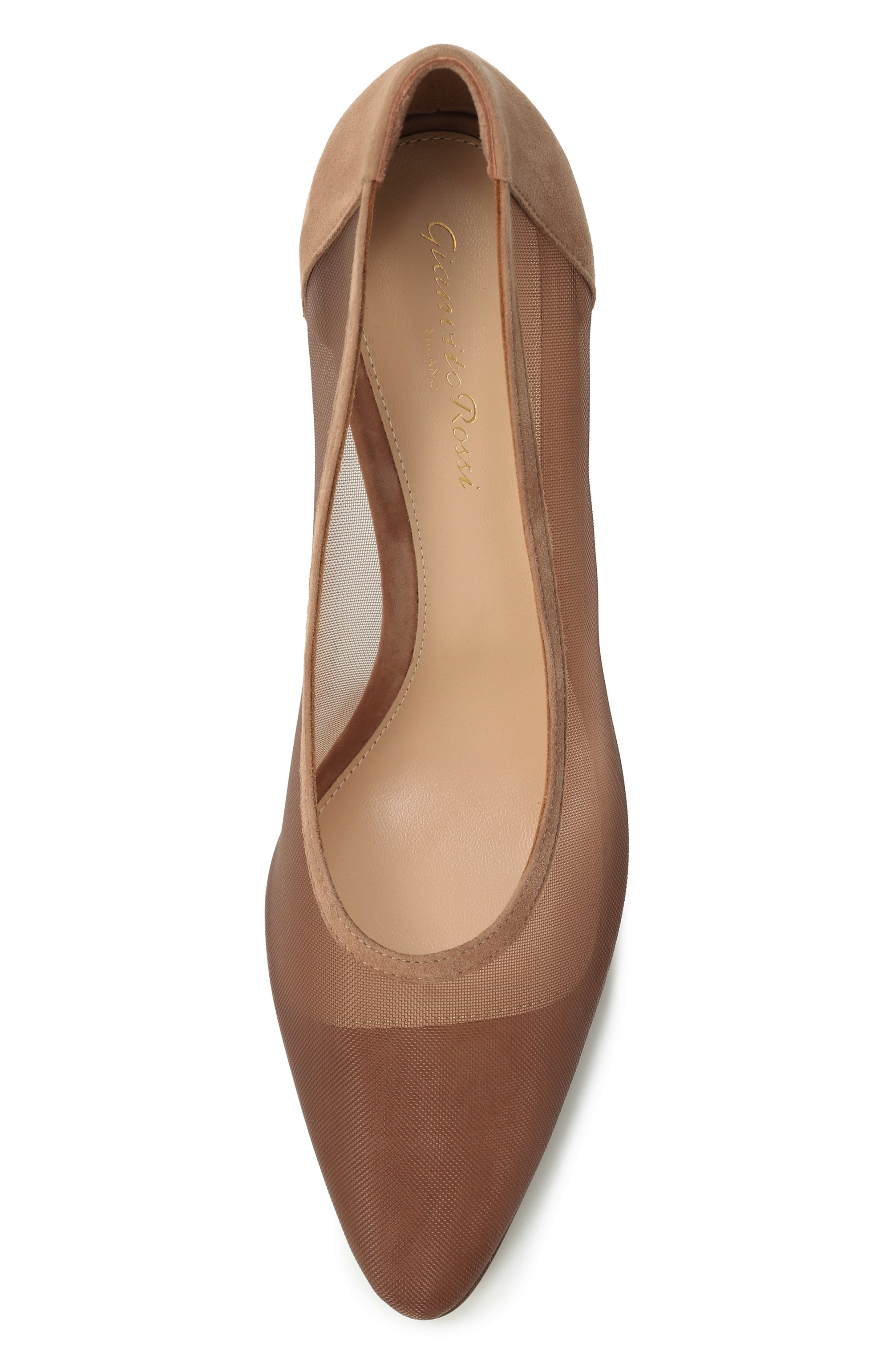 Комбинированные туфли amelia 85 GIANVITO ROSSI, арт. G22333.85RIC.RSCPRLP, фото 6