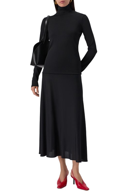 Водолазка из вискозы Jil Sander J04NH0001/J65016 Чёрный  J04NH0001/J65016 Фото 2