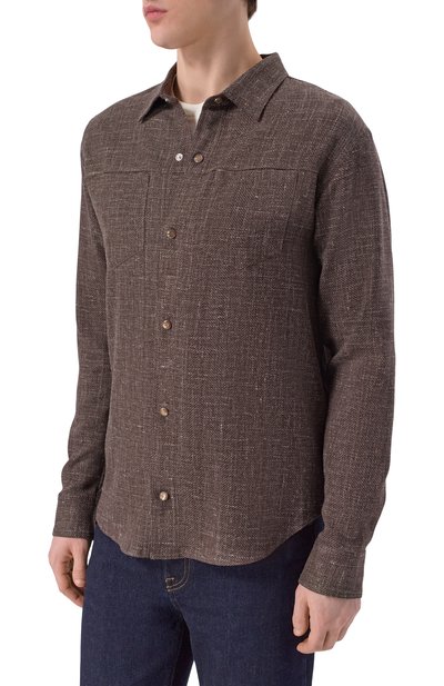 Рубашка из шерсти и кашемира MARCO PESCAROLO, арт. ZEUS/5326, фото 3