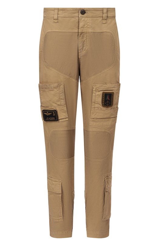 Хлопковые брюки-карго Aeronautica Militare PA1387UCT01493 Бежевый PA1387UCT01493
