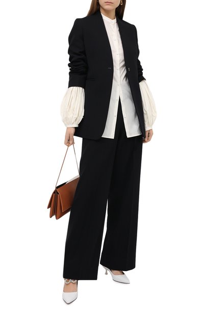 Блузка JIL SANDER белого цвета по цене 59950 руб., арт. JSWR605306-WR442200, фото 2 Блузка JIL SANDER, арт. JSWR605306-WR442200, фото 2