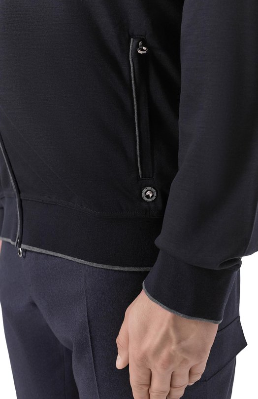 Шерстяной кардиган Stefano Ricci K909049R31/T25302/64 Синий  K909049R31/T25302/64 Фото 5